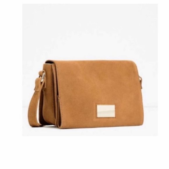 Zara Handbags - ZARA Leather Cross body Tan Bag